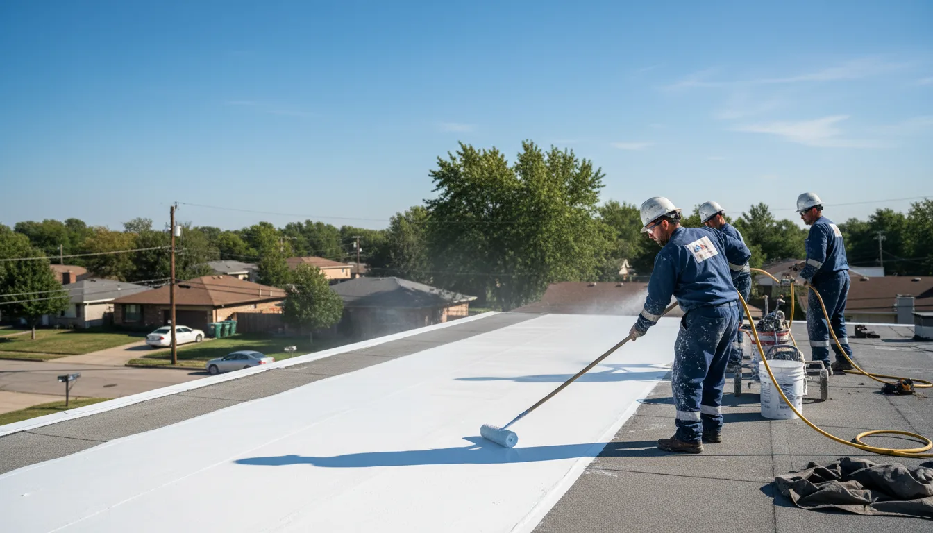 Commercial roof coating in Pleasant Valley, IA near me